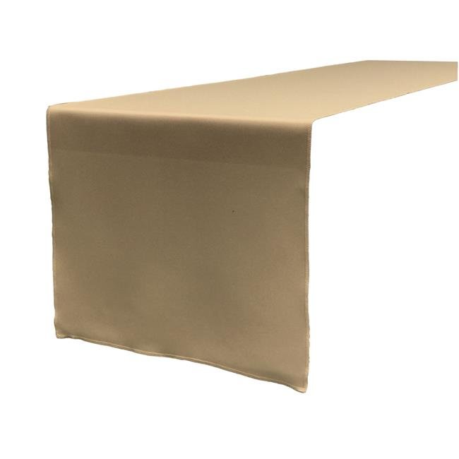 TCpop14x108-TaupeP13 Polyester Poplin Table Runner, Taupe - 14 x 108 in.